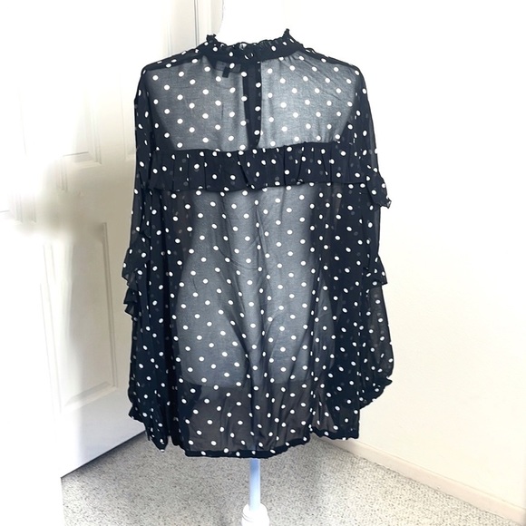 Rachel Roy polka dot sheer blouse - Picture 1 of 7